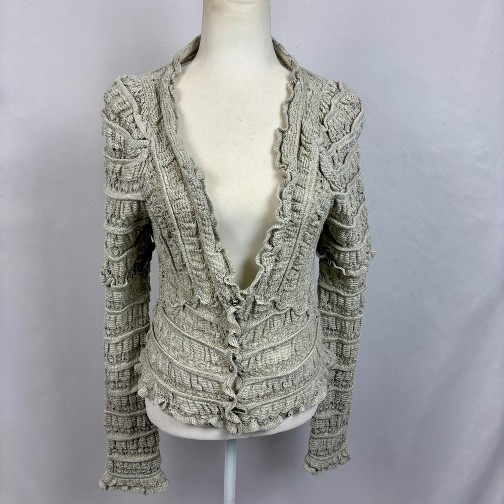 Free People Wild Roses Crochet Cardigan
